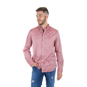 Tommy Hilfiger pánská růžová košile Jaspe - L (665)